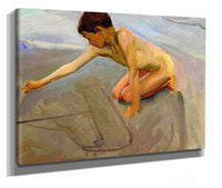 Drawing In The Sand by Joaquin Sorolla