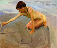 Drawing In The Sand by Joaquin Sorolla