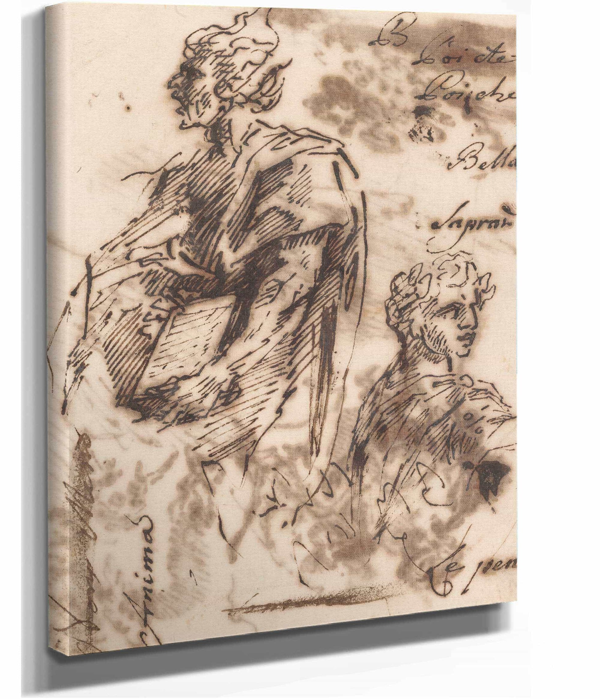 Drawings Of Classical Figures Mid Th Century by Salvator Rosa