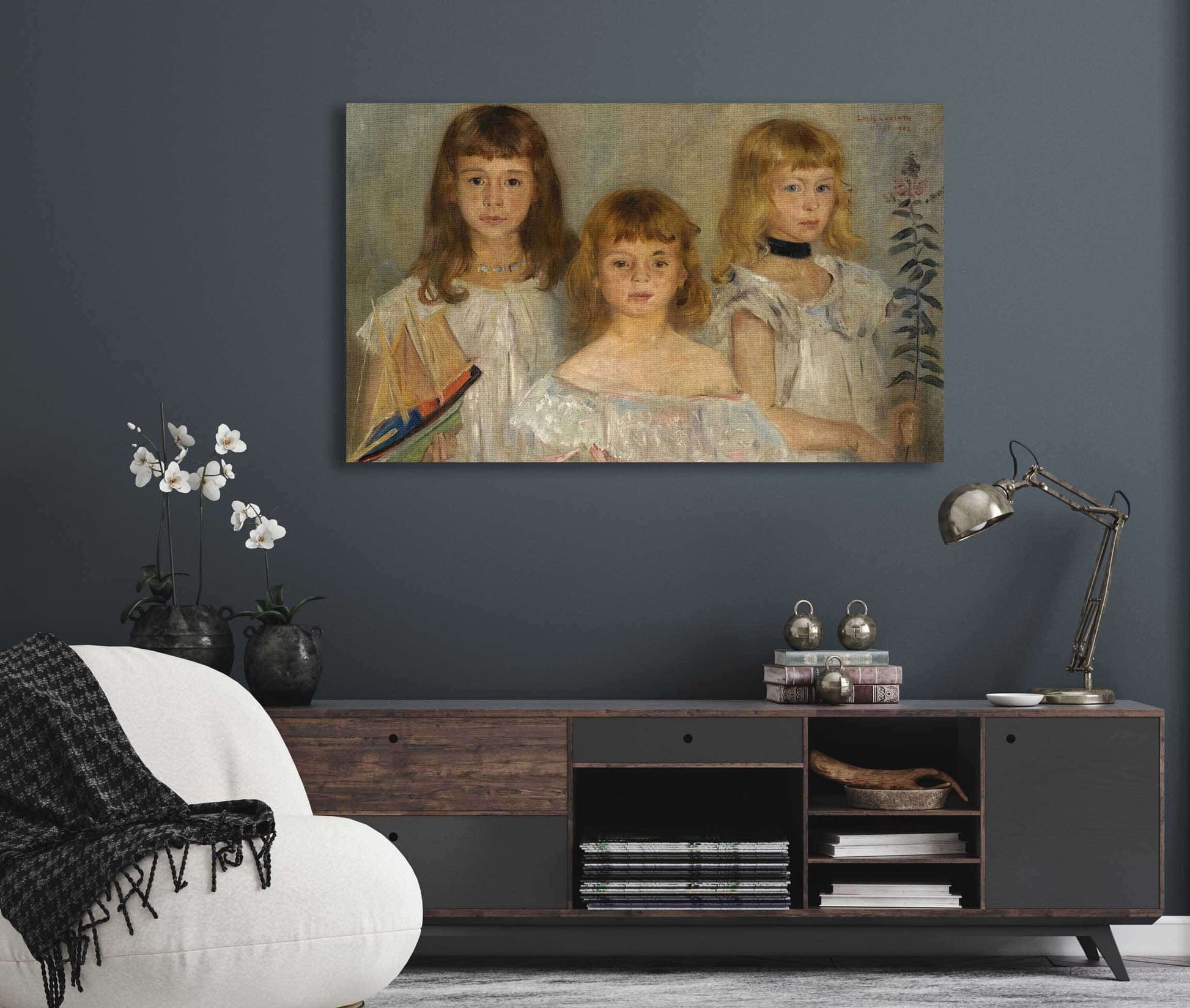 Drei Kleine Madchen Three Girls by Lovis Corinth