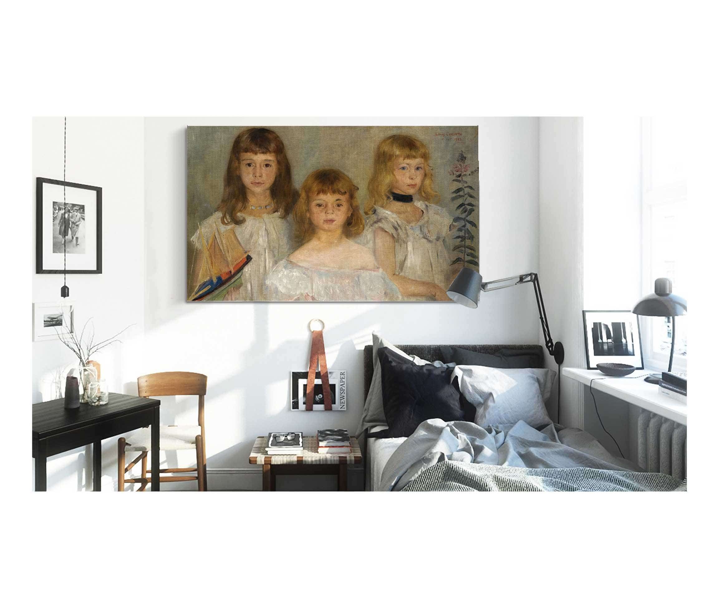 Drei Kleine Madchen Three Girls by Lovis Corinth