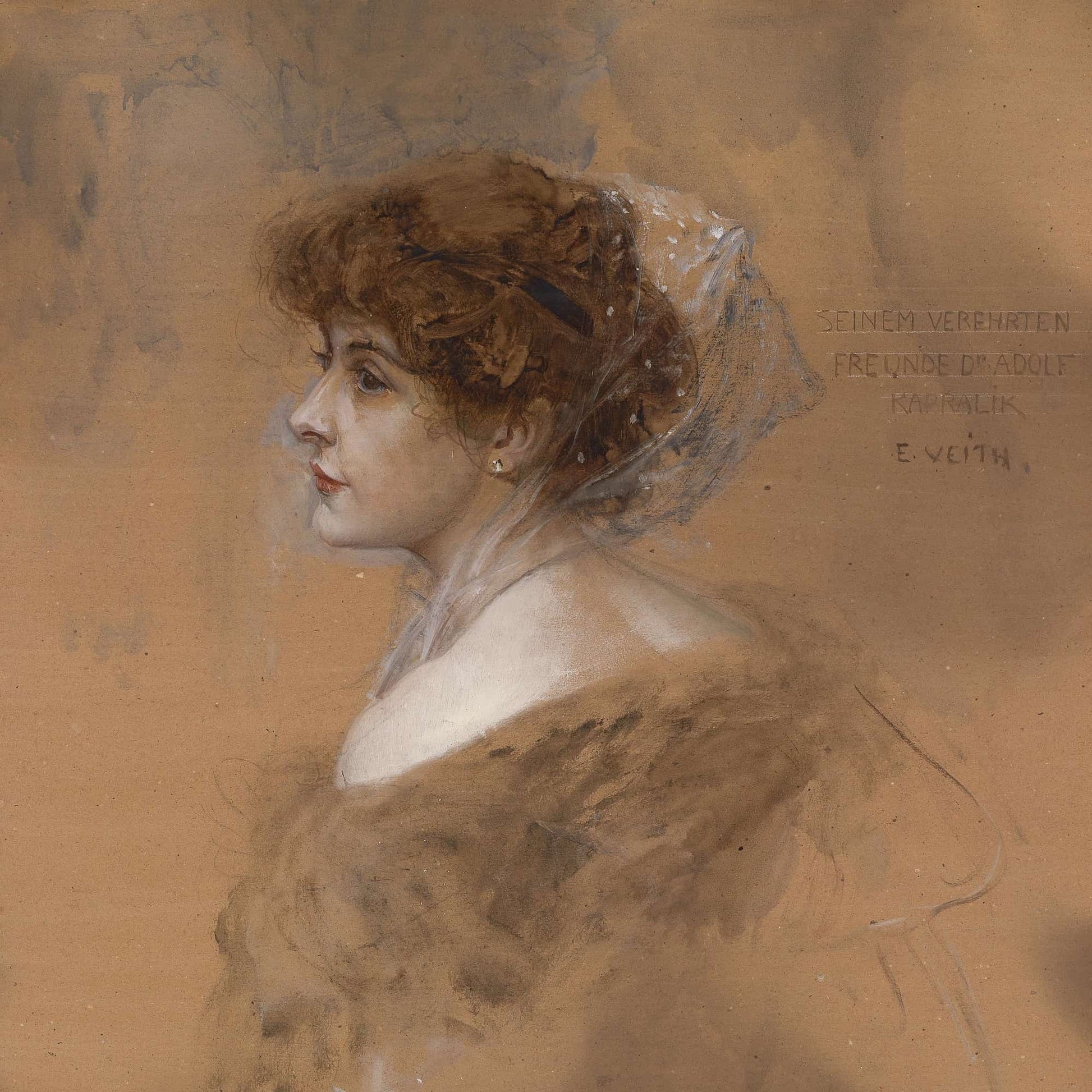 Dreiviertelportrat Einer Jungen Frau by Eduard Veith