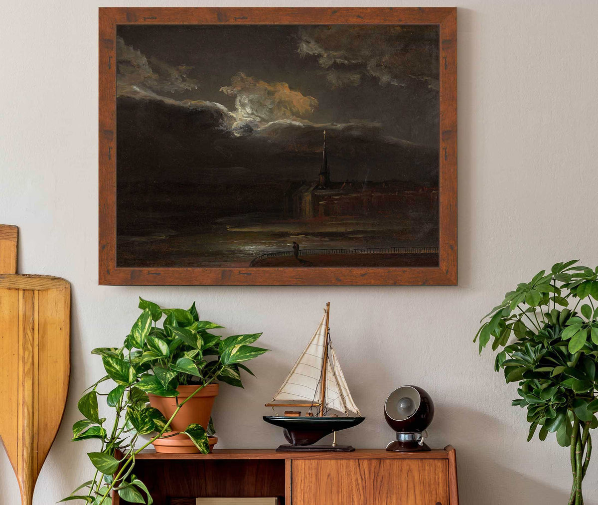 Dresden In Moonlight by Johan Christian Dahl