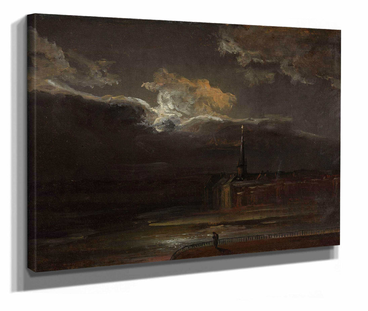 Dresden In Moonlight by Johan Christian Dahl