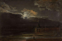 Dresden In Moonlight by Johan Christian Dahl