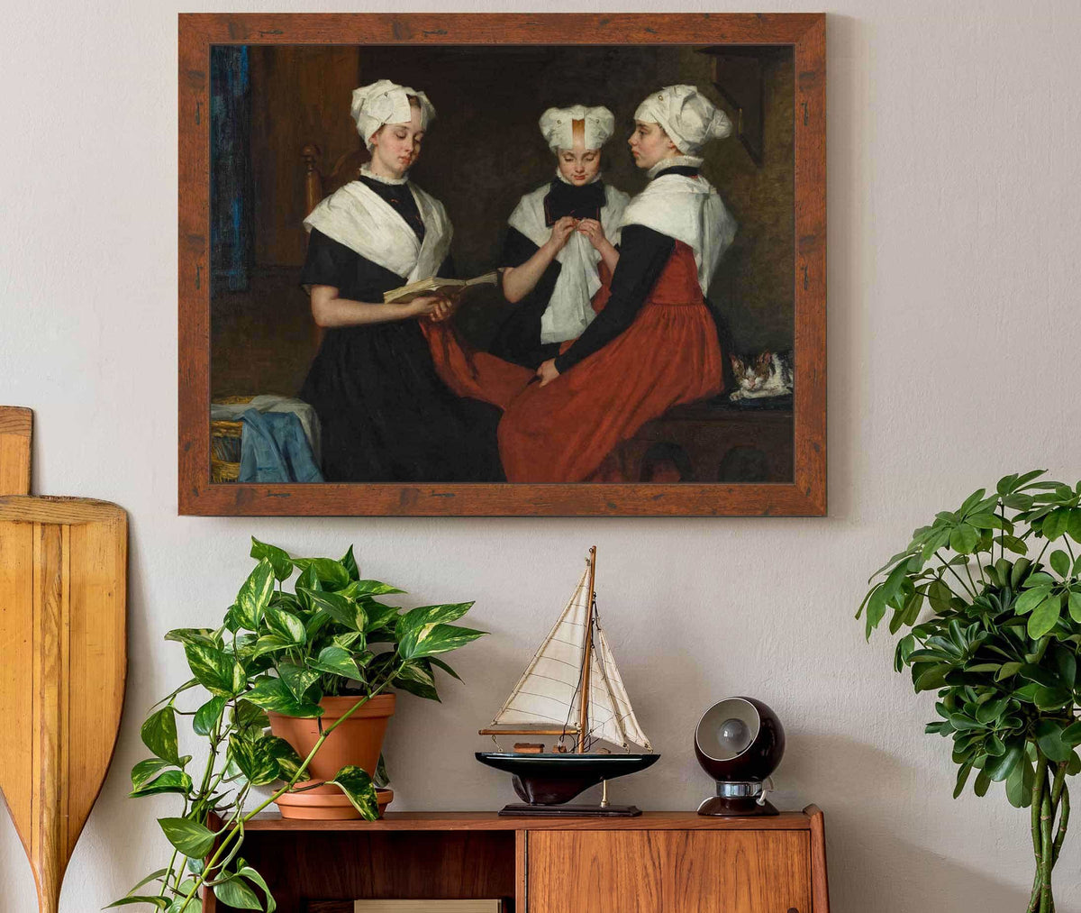 Drie Burgerweesmeisjes Van Amsterdam by Therese Schwartze