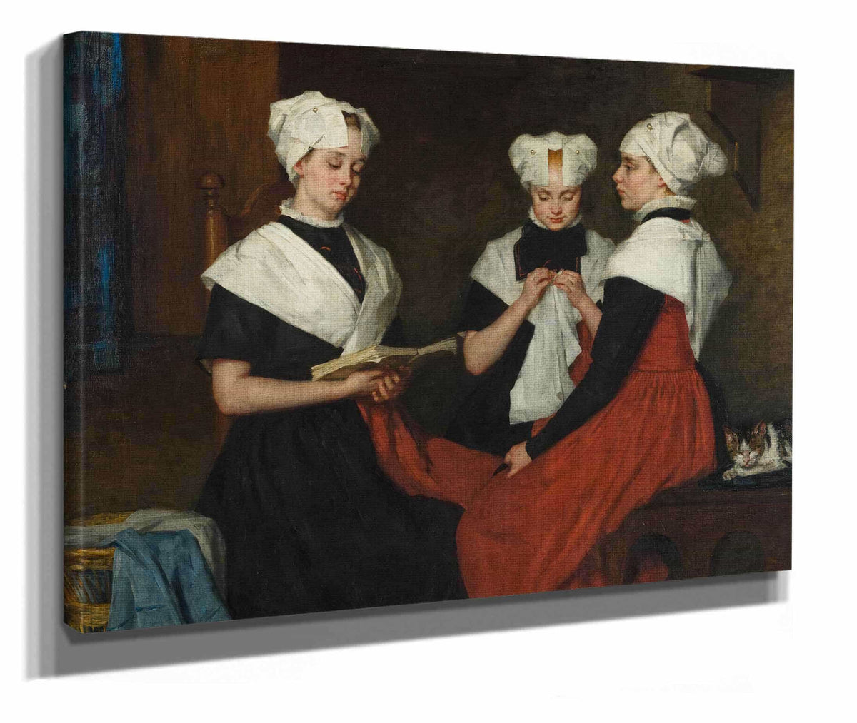 Drie Burgerweesmeisjes Van Amsterdam by Therese Schwartze