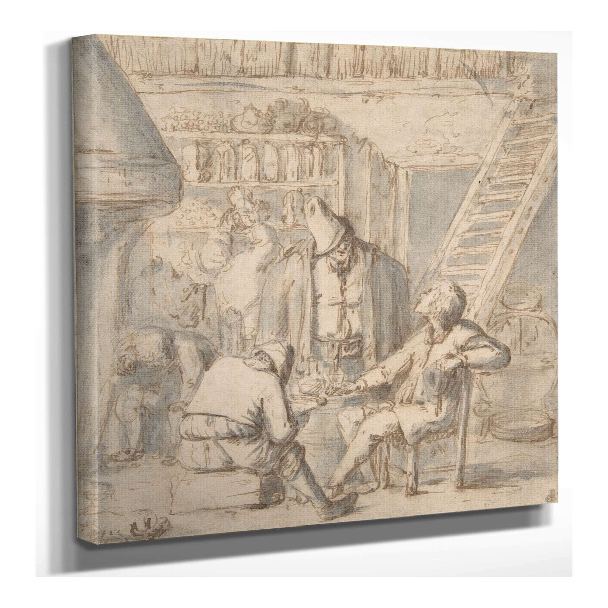 Drinkers In A Tavern Th Century by Adriaen Van Ostade