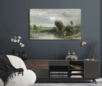 Ducklings On A Lake by Charles Francois Daubigny