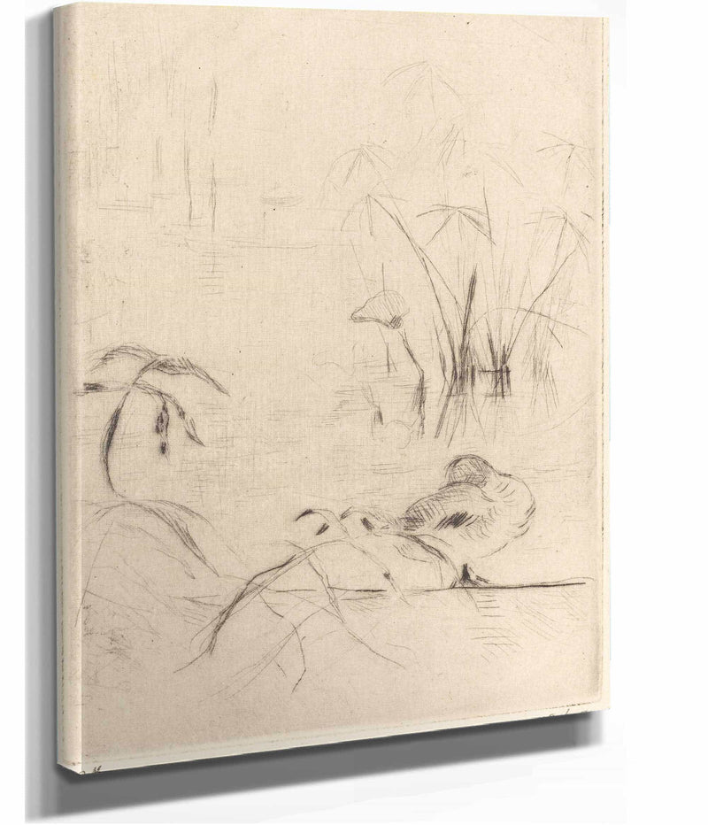 Ducks At Rest On The Bank by Berthe Morisot