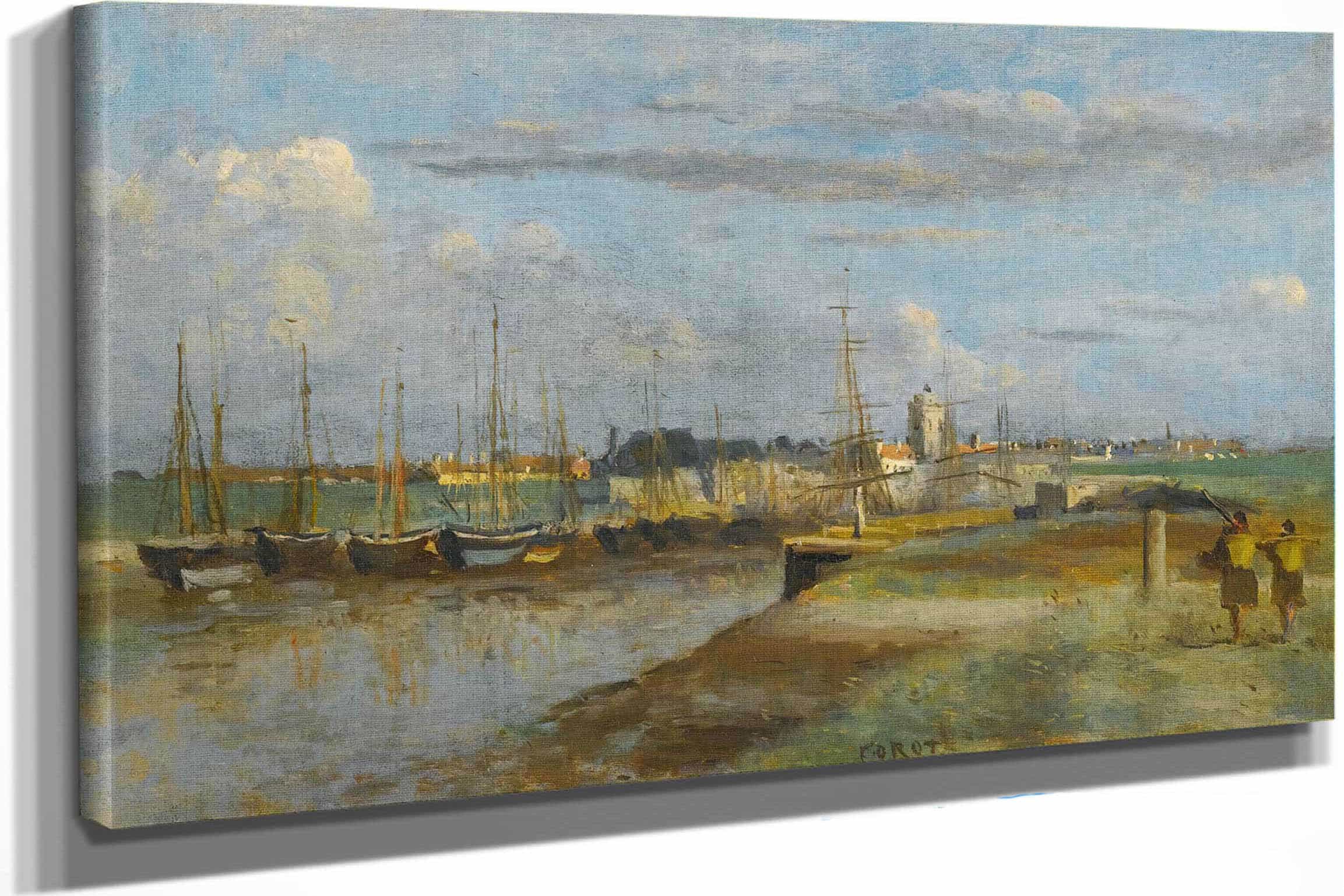 Dunkerque Larriere Port by Jean Baptiste Camille Corot