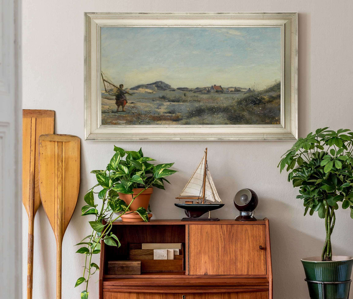 Dunkerque Une Pecheuse De Crevettes by Jean Baptiste Camille Corot