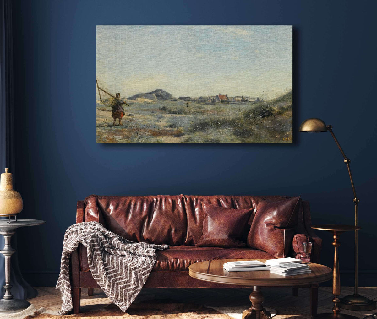 Dunkerque Une Pecheuse De Crevettes by Jean Baptiste Camille Corot