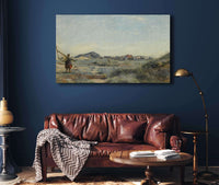 Dunkerque Une Pecheuse De Crevettes by Jean Baptiste Camille Corot