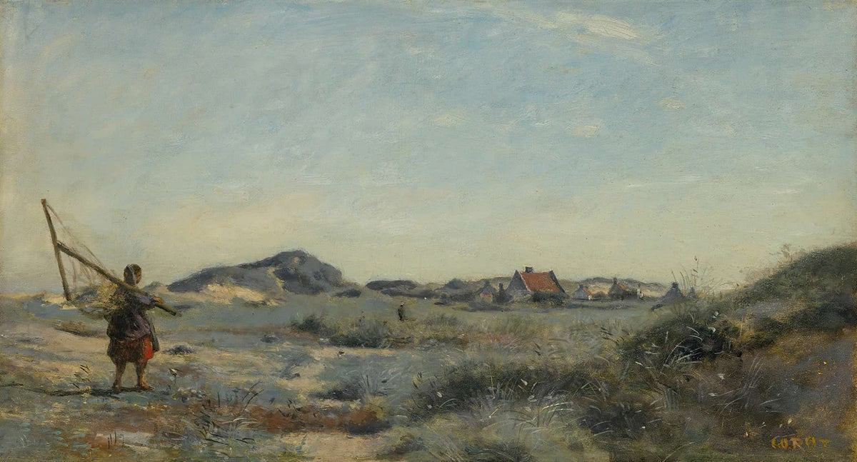 Dunkerque Une Pecheuse De Crevettes by Jean Baptiste Camille Corot