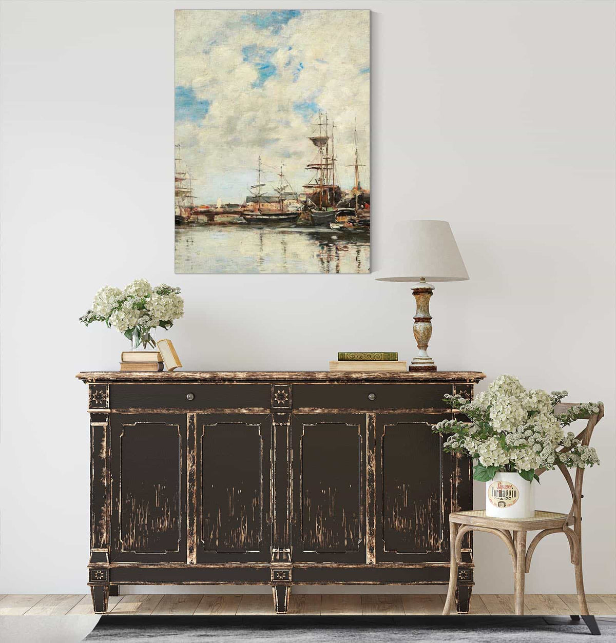 Dunkerque Voiliers A Quai by Eugene Boudin