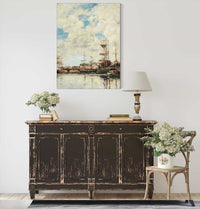 Dunkerque Voiliers A Quai by Eugene Boudin