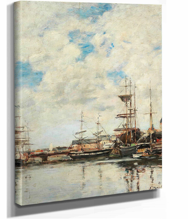 Dunkerque Voiliers A Quai by Eugene Boudin