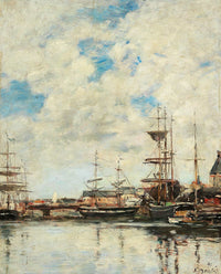 Dunkerque Voiliers A Quai by Eugene Boudin