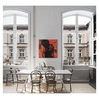 Dunkle Kopfe Auf Rot by Christian Rohlfs