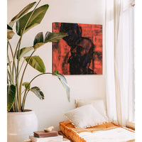 Dunkle Kopfe Auf Rot by Christian Rohlfs