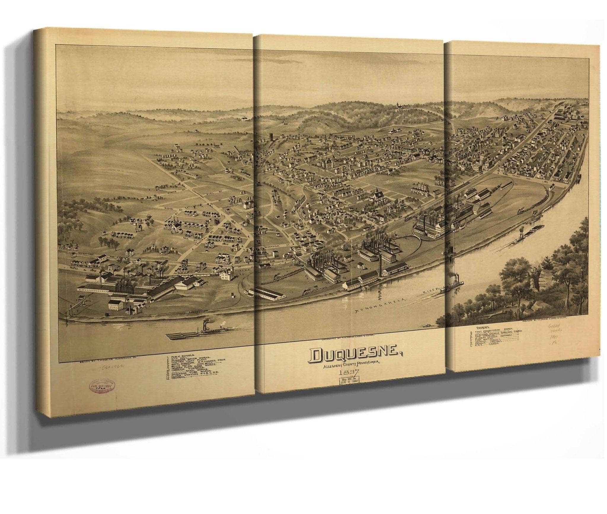 Duquesne Allegheny County Pennsylvania 1897  State Of Pennsylvania