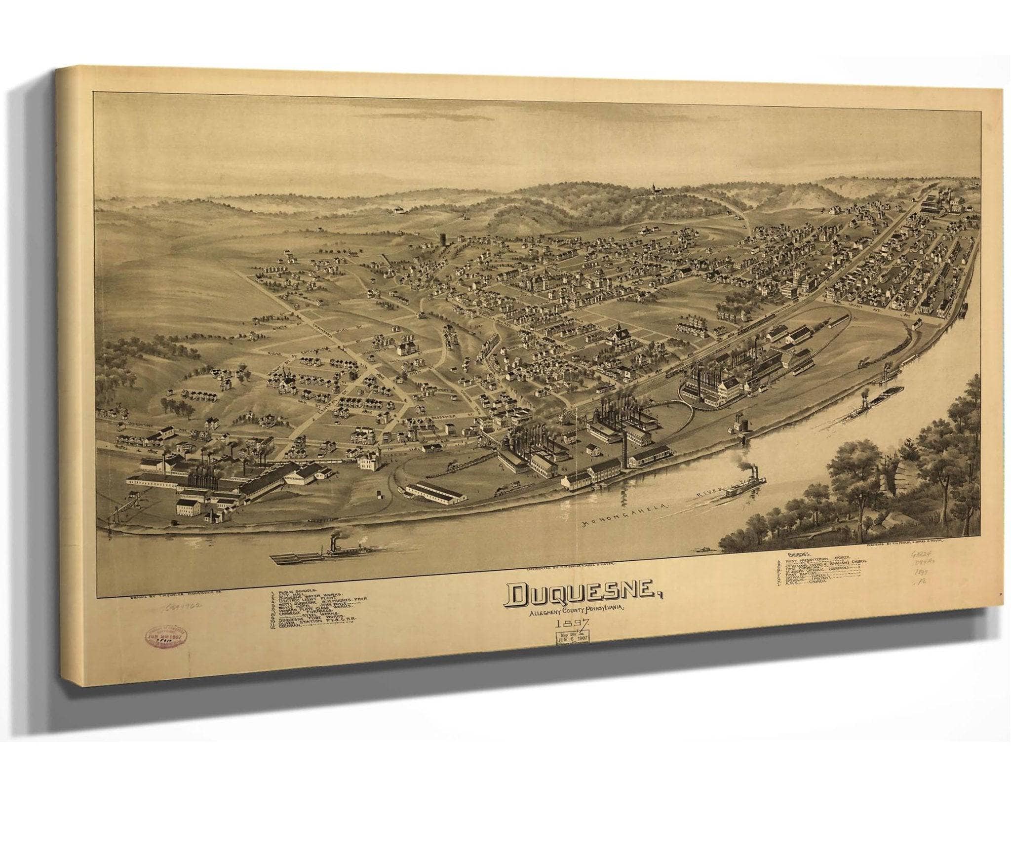 Duquesne Allegheny County Pennsylvania 1897  State Of Pennsylvania