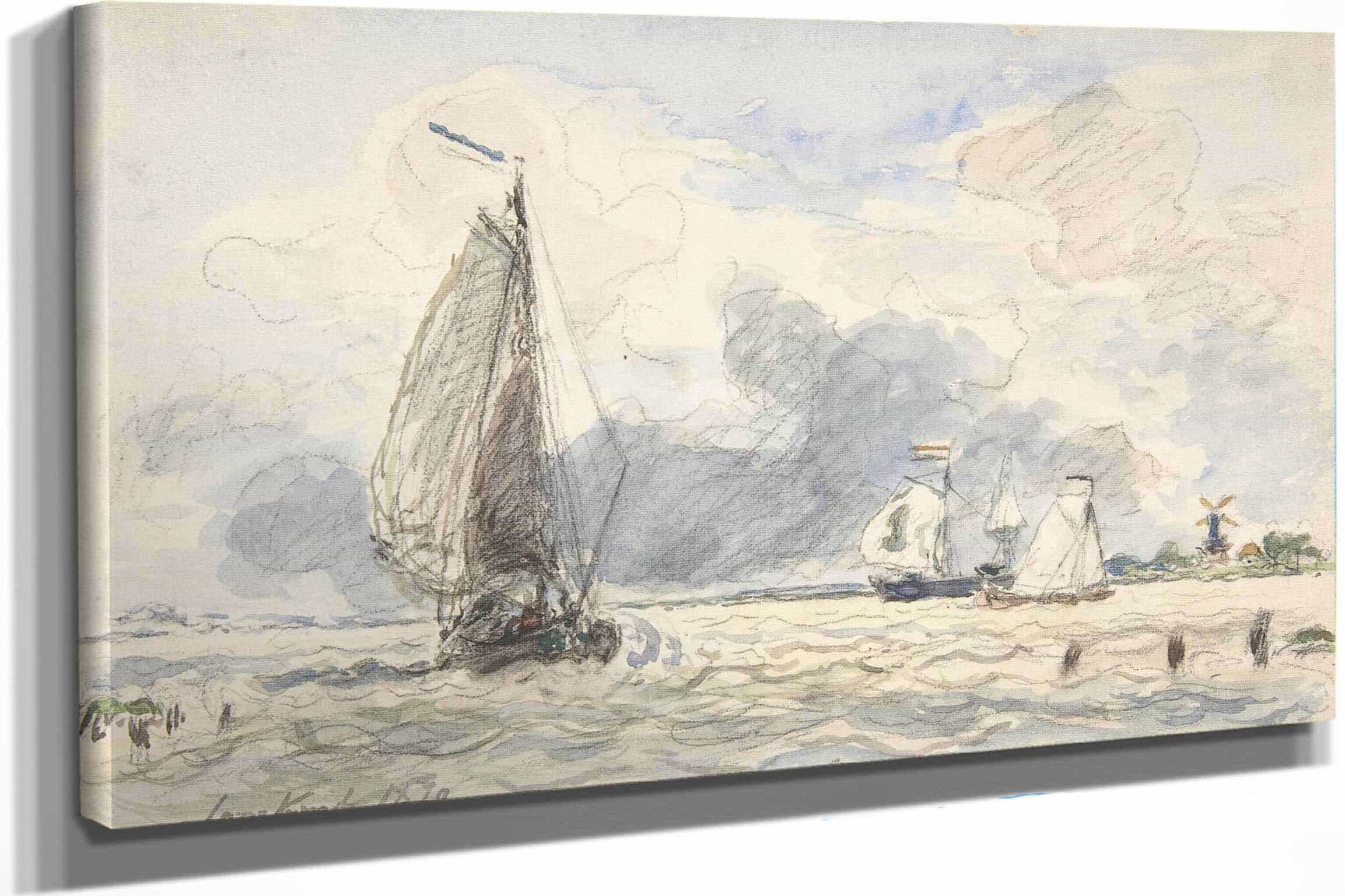 Dutch Fishing Boats by Johan Barthold Jongkind
