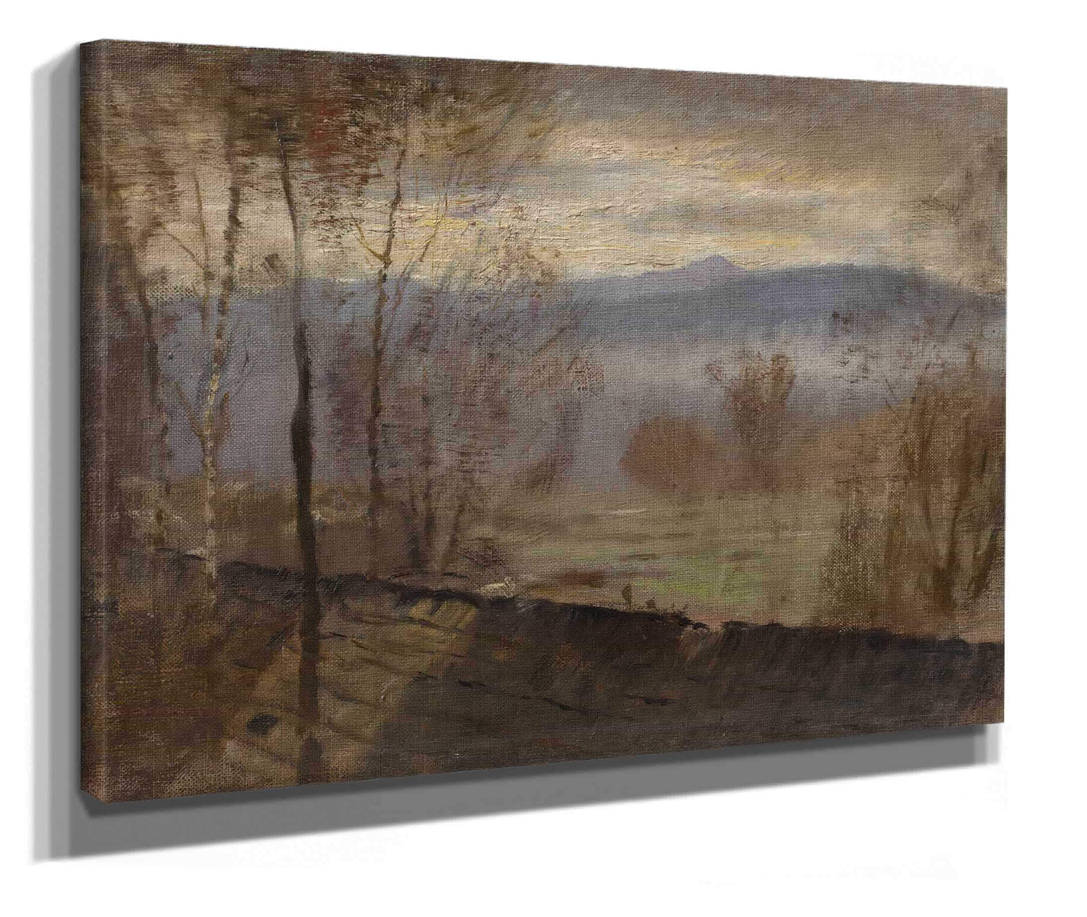Early Evening Landscape With A River by Ladislav Mednyanszky