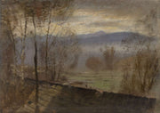 Early Evening Landscape With A River by Ladislav Mednyanszky