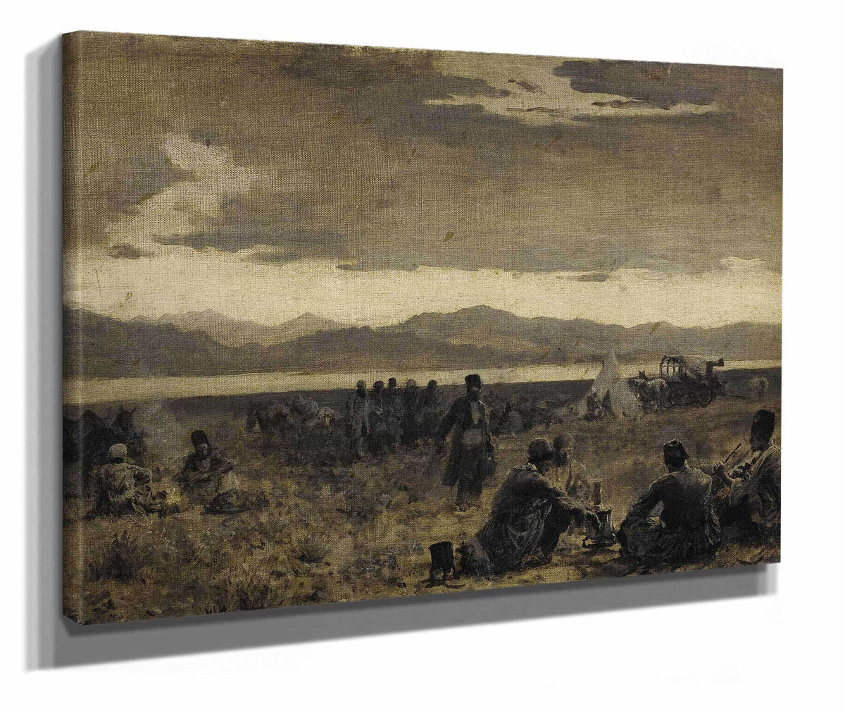 Early Morning Camp Near The Shore Of Lake Urumiyah by Edwin Lord Weeks