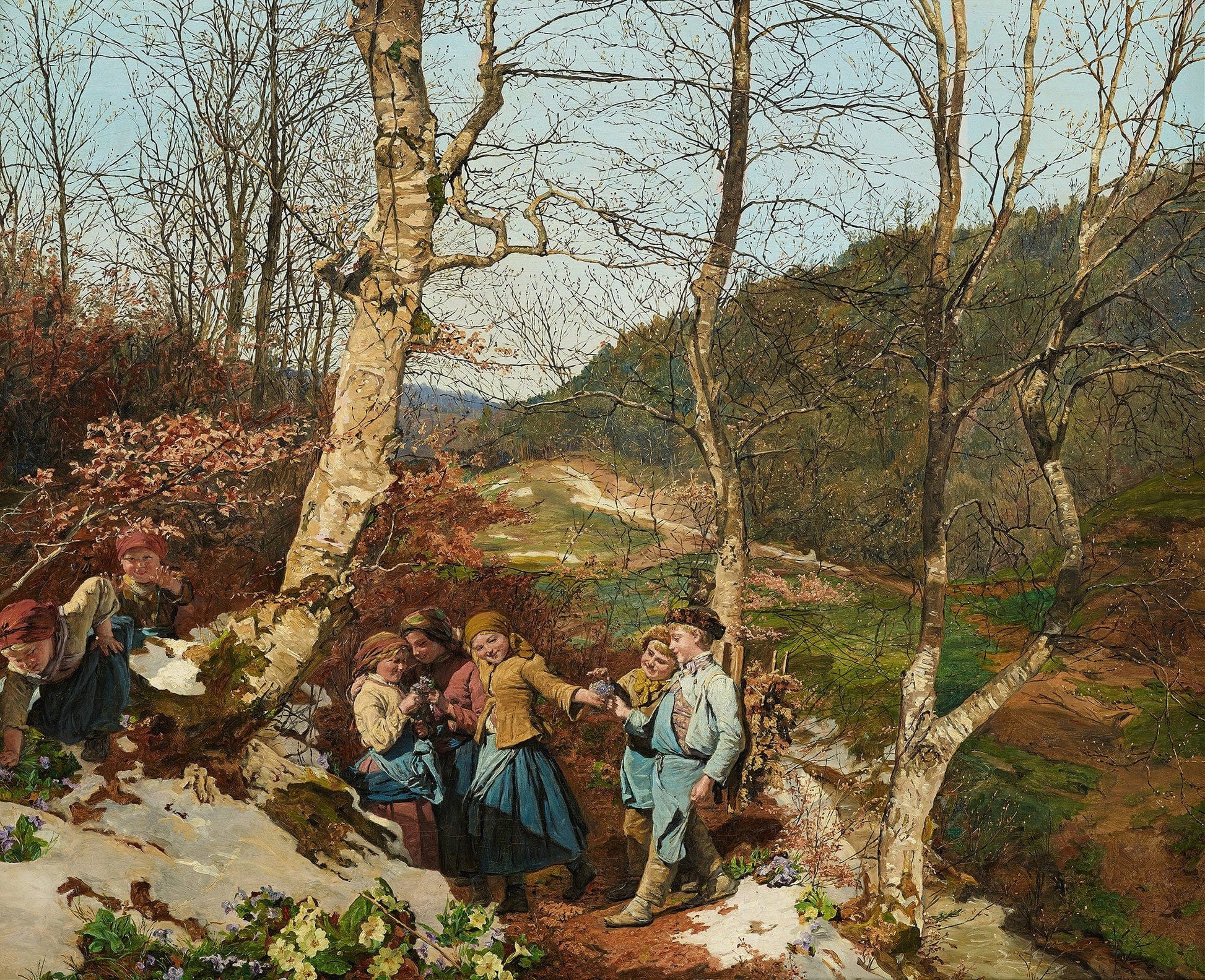 Early Spring In The Vienna Woods by Ferdinand Georg Waldmuller