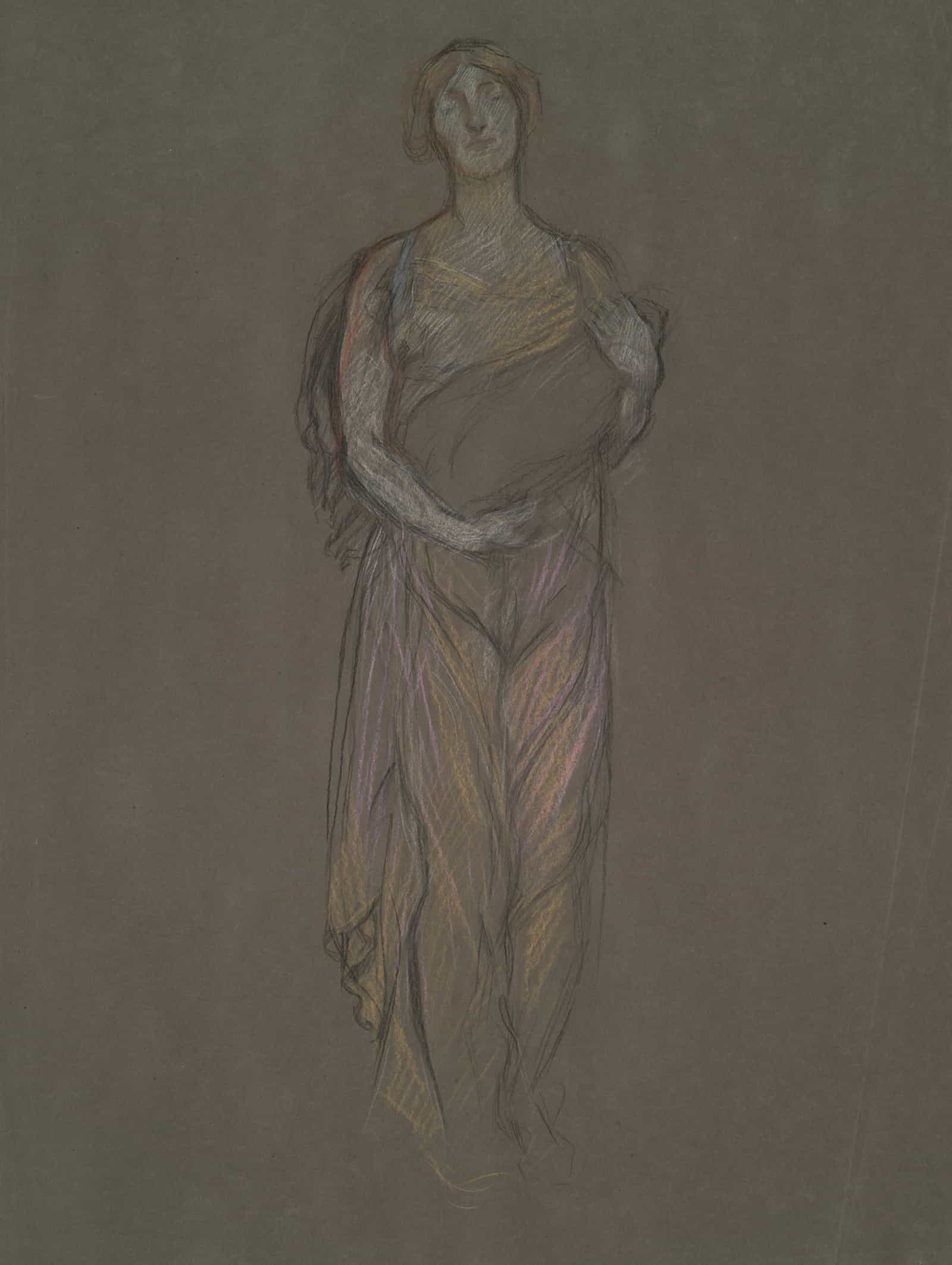 Early Study For The Infancy Of Galahad by Edwin Austin Abbey