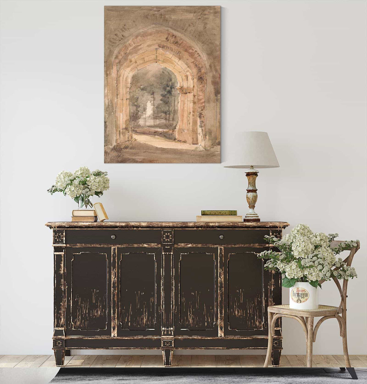 East Bergholt Church Looking Out The South Archway Of The Ruined Tower by John Constable