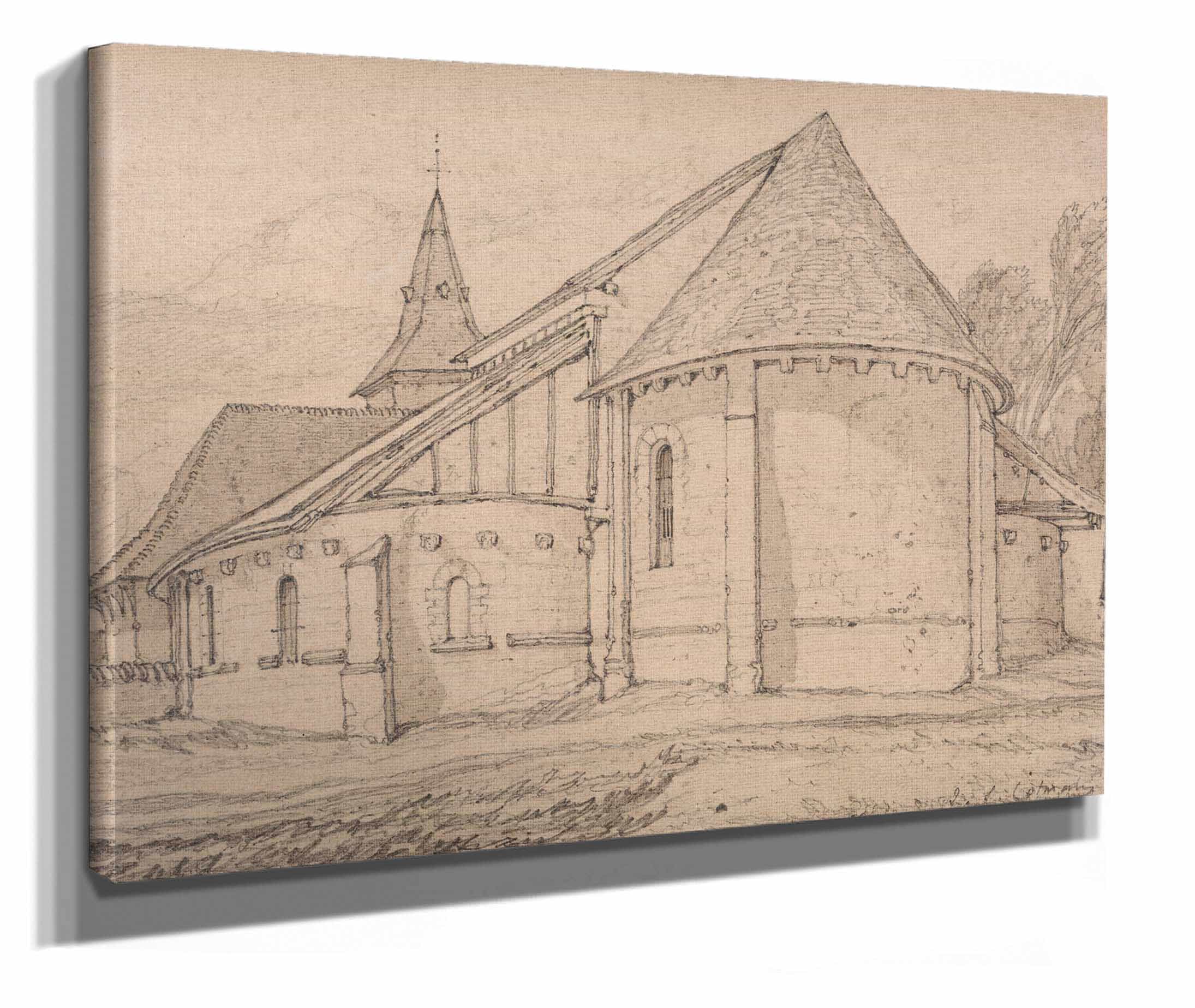 East End Of The Abbey Church Of St Paul At Rouen Normandy by John Sell Cotman