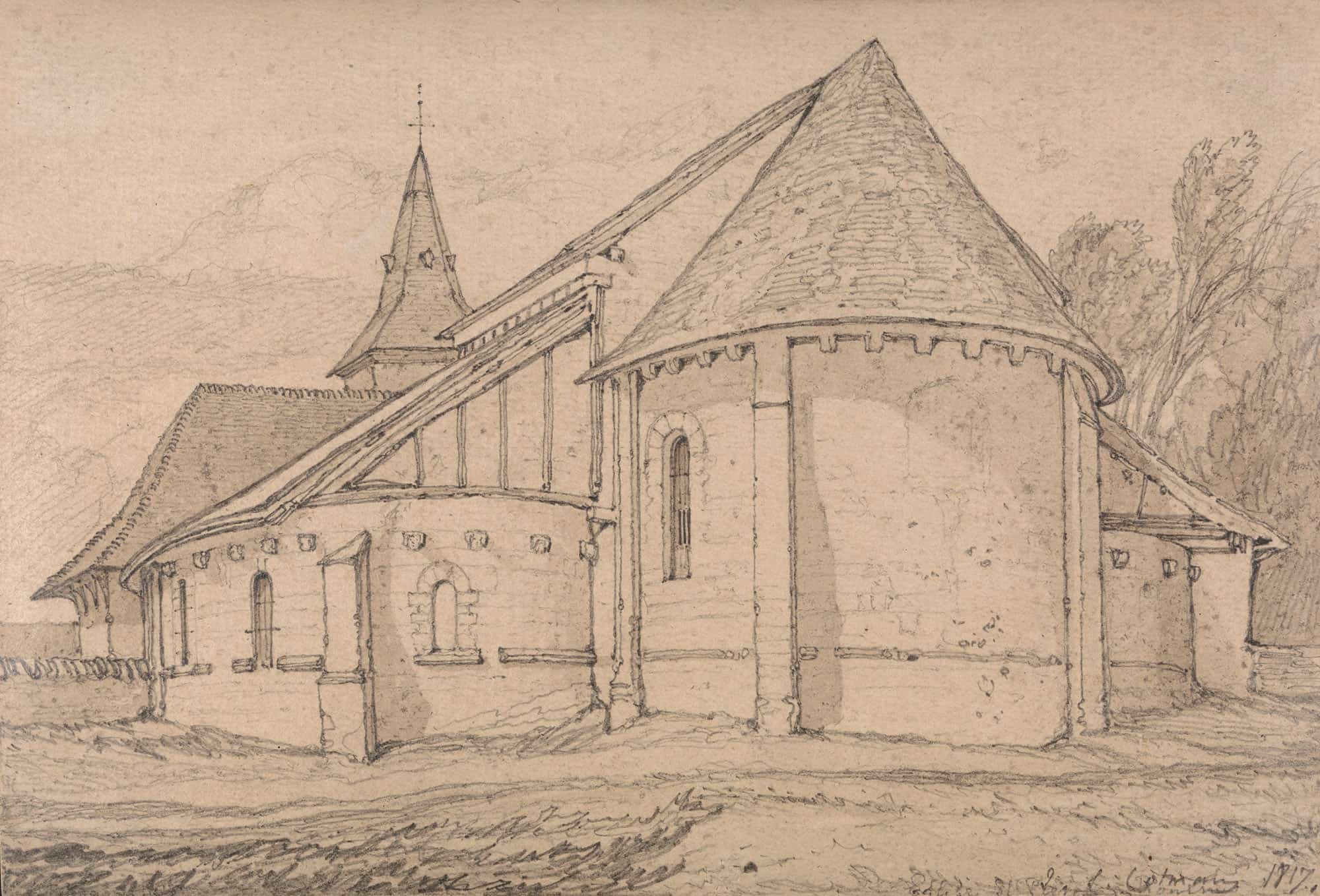 East End Of The Abbey Church Of St Paul At Rouen Normandy by John Sell Cotman