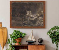 East Frisian Peasants Eating Supper by Max Liebermann