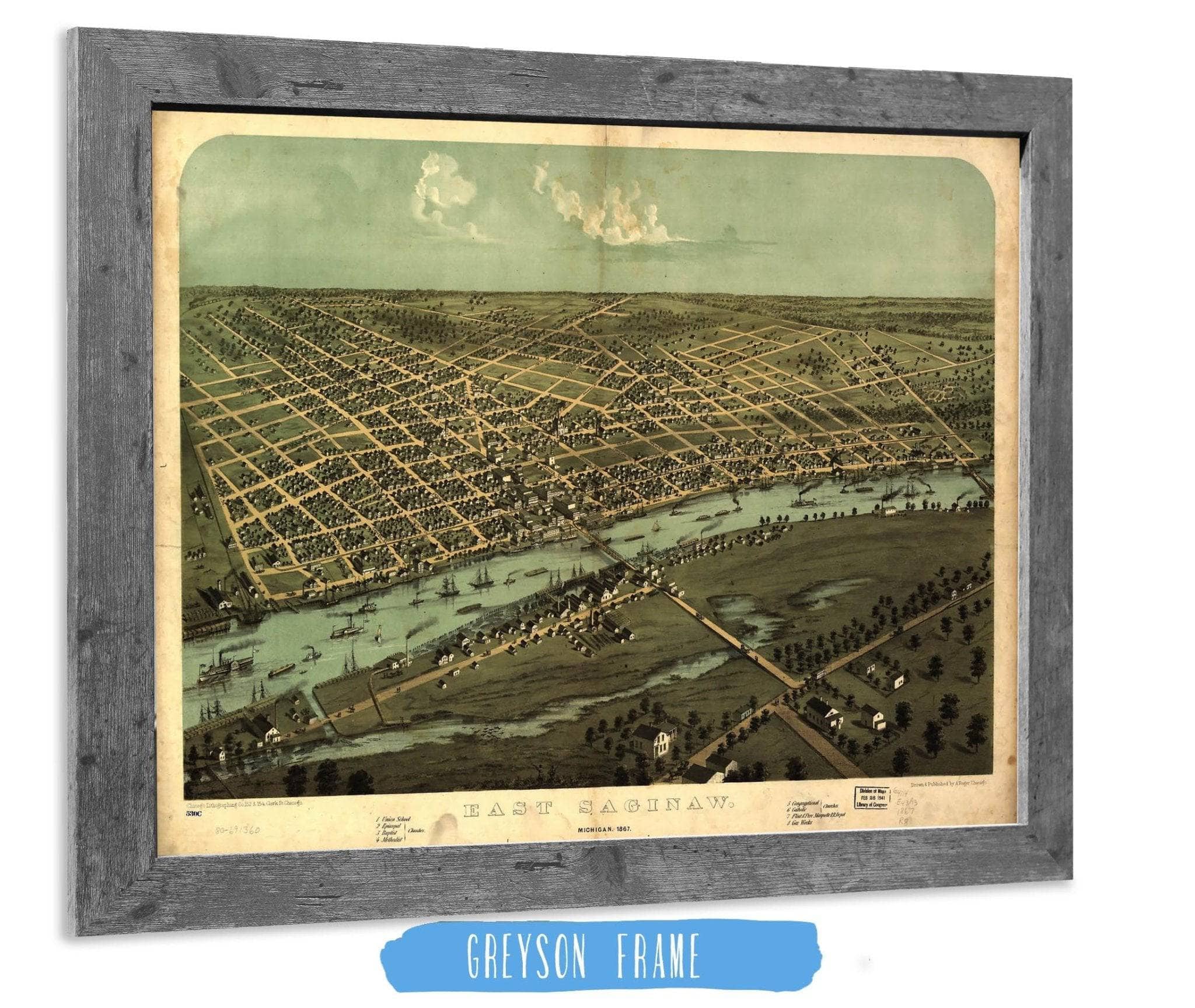 East Saginaw Michigan 1867 State of Michigan
