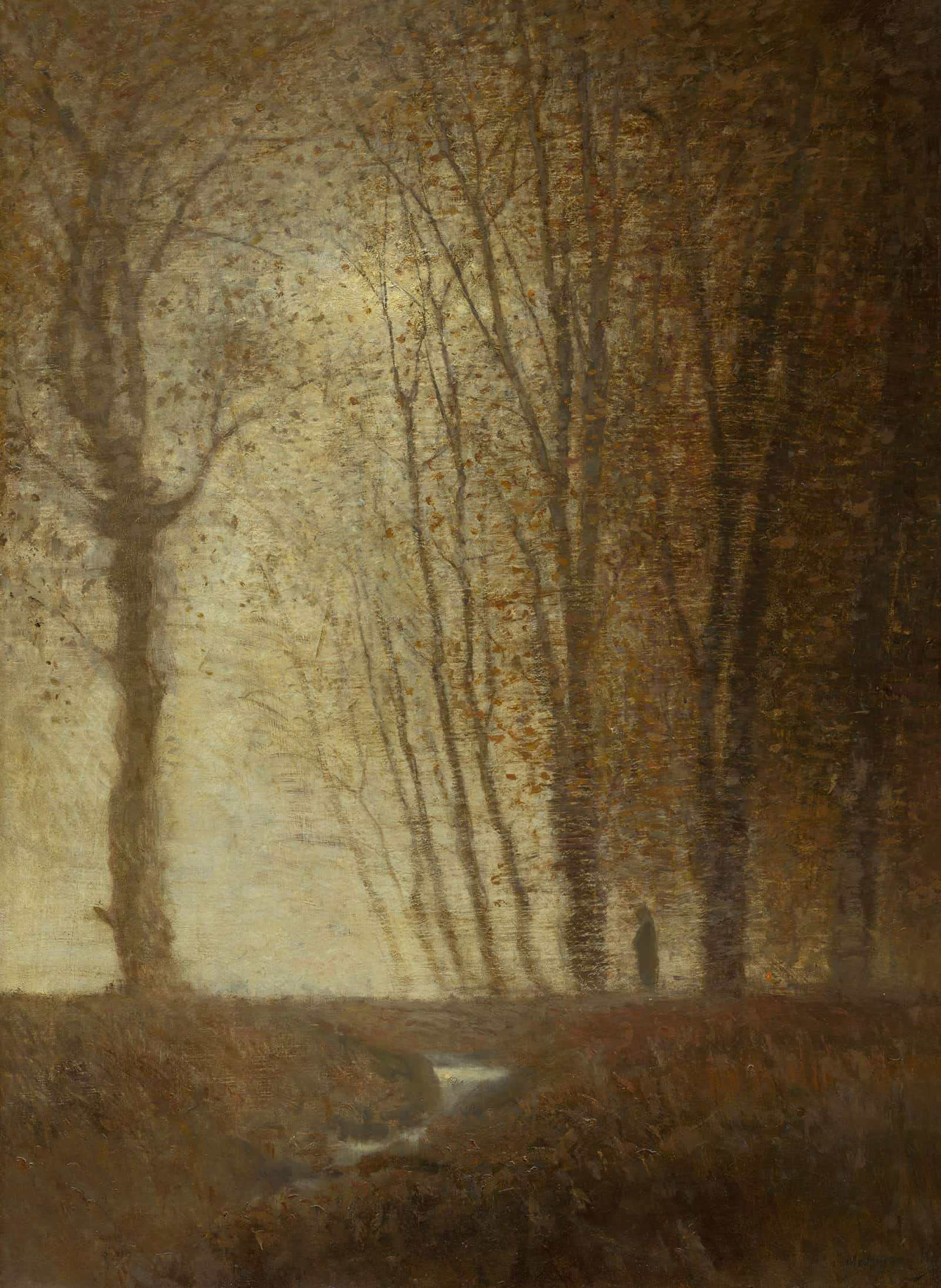 Edge Of The Forest In The Moonlight   by Ladislav Mednyanszky