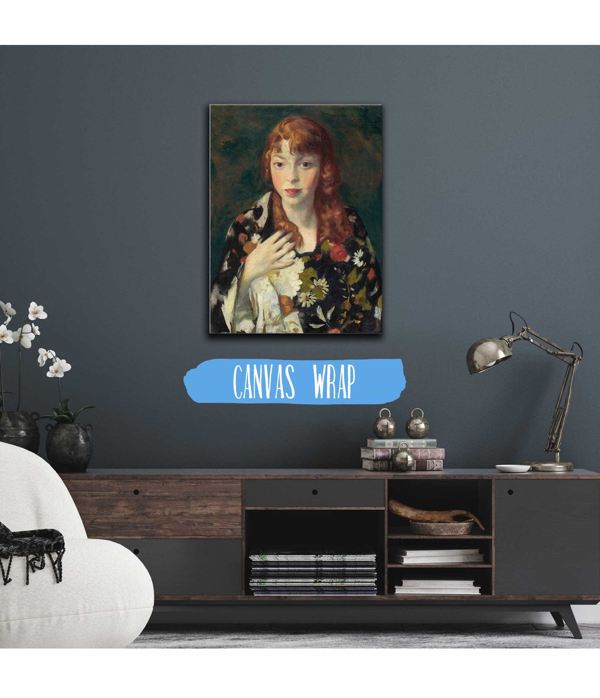 Edna Smith In A Japanese Wrap by Robert Henri