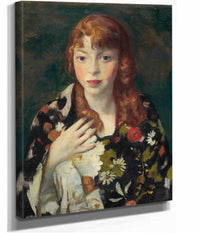 Edna Smith In A Japanese Wrap by Robert Henri