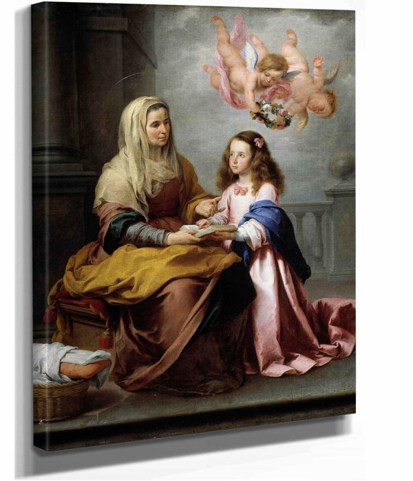 Education Of The Virgin by Bartolome Esteban Murillo