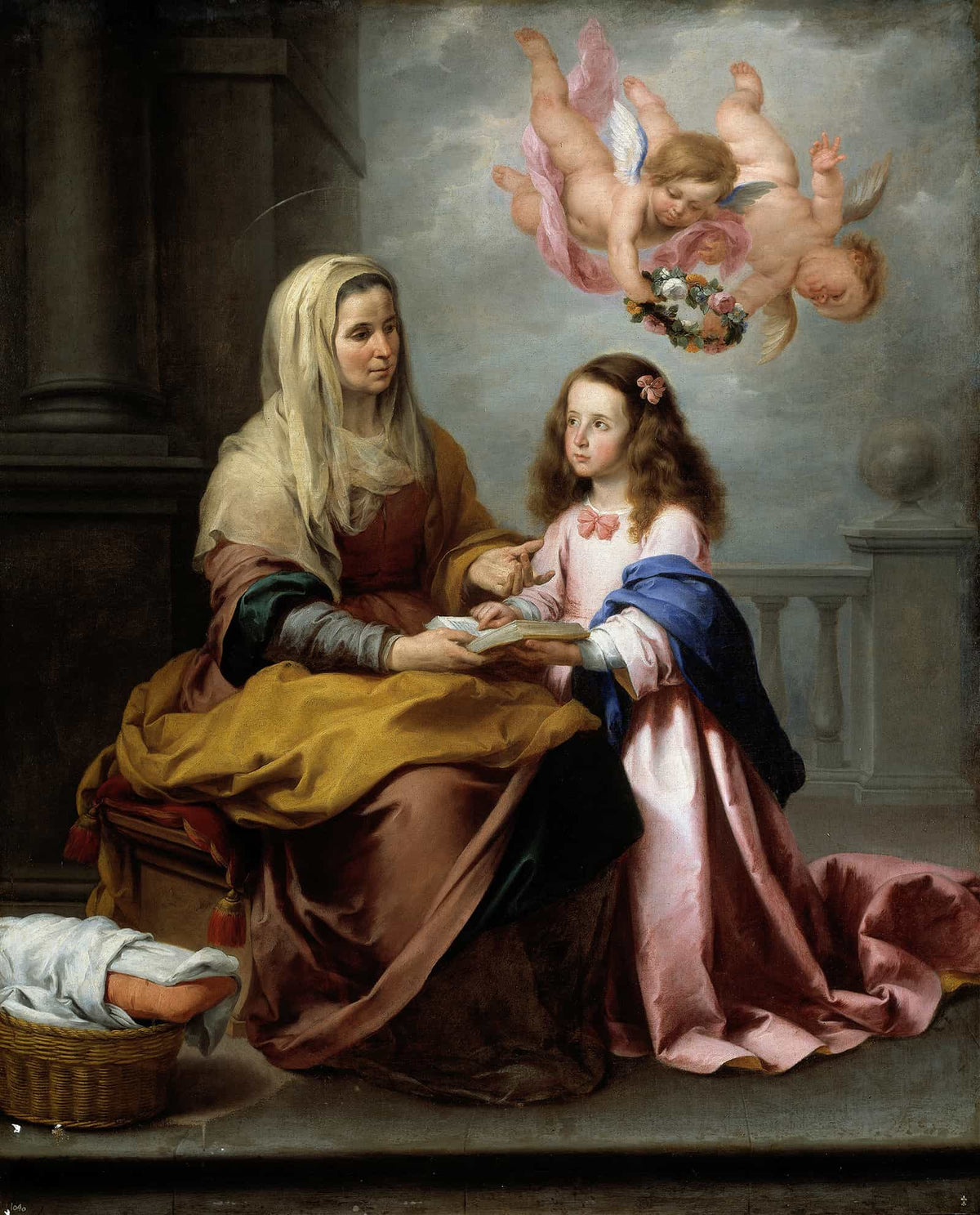 Education Of The Virgin by Bartolome Esteban Murillo