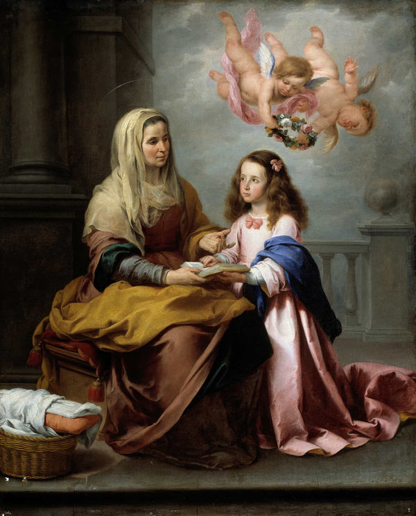 Education Of The Virgin by Bartolome Esteban Murillo