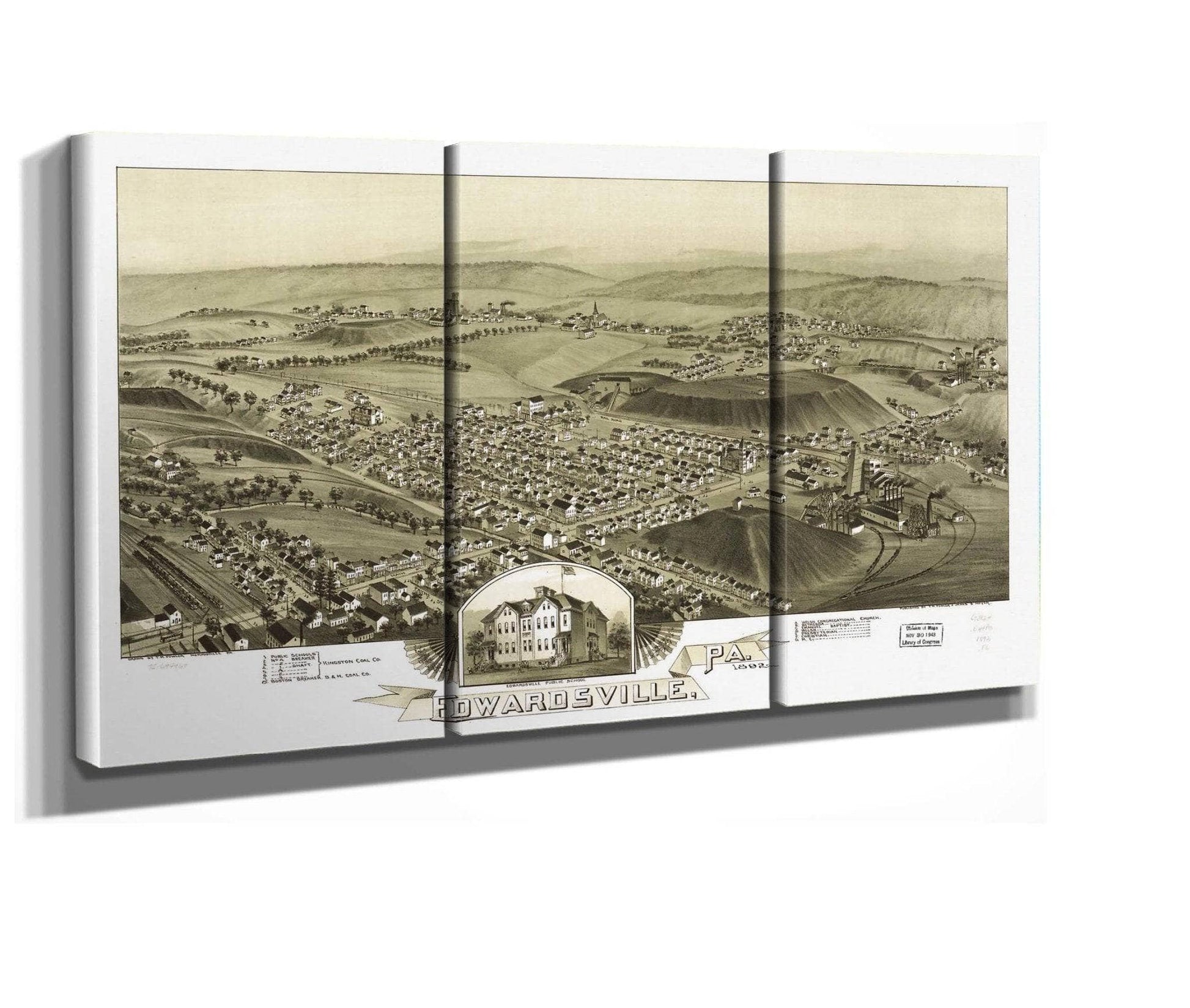 Edwardsville Pa 1892  State Of Pennsylvania