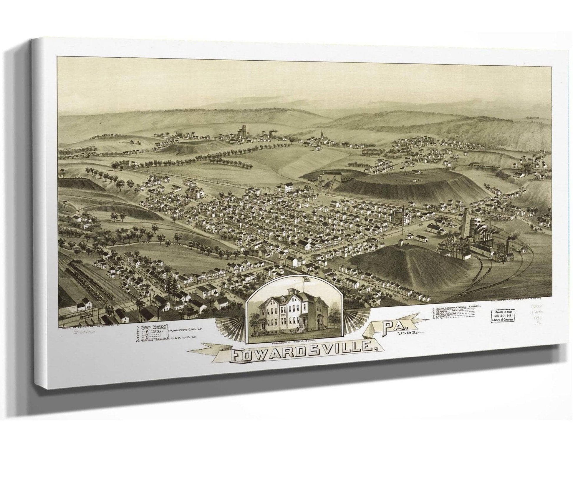 Edwardsville Pa 1892  State Of Pennsylvania