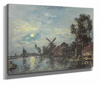 Effet De Lune Sur Lestuaire Hollande by Johan Barthold Jongkind