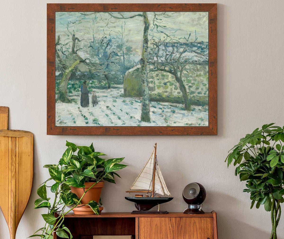 Effet De Neige A Montfoucault by Camille Pissarro