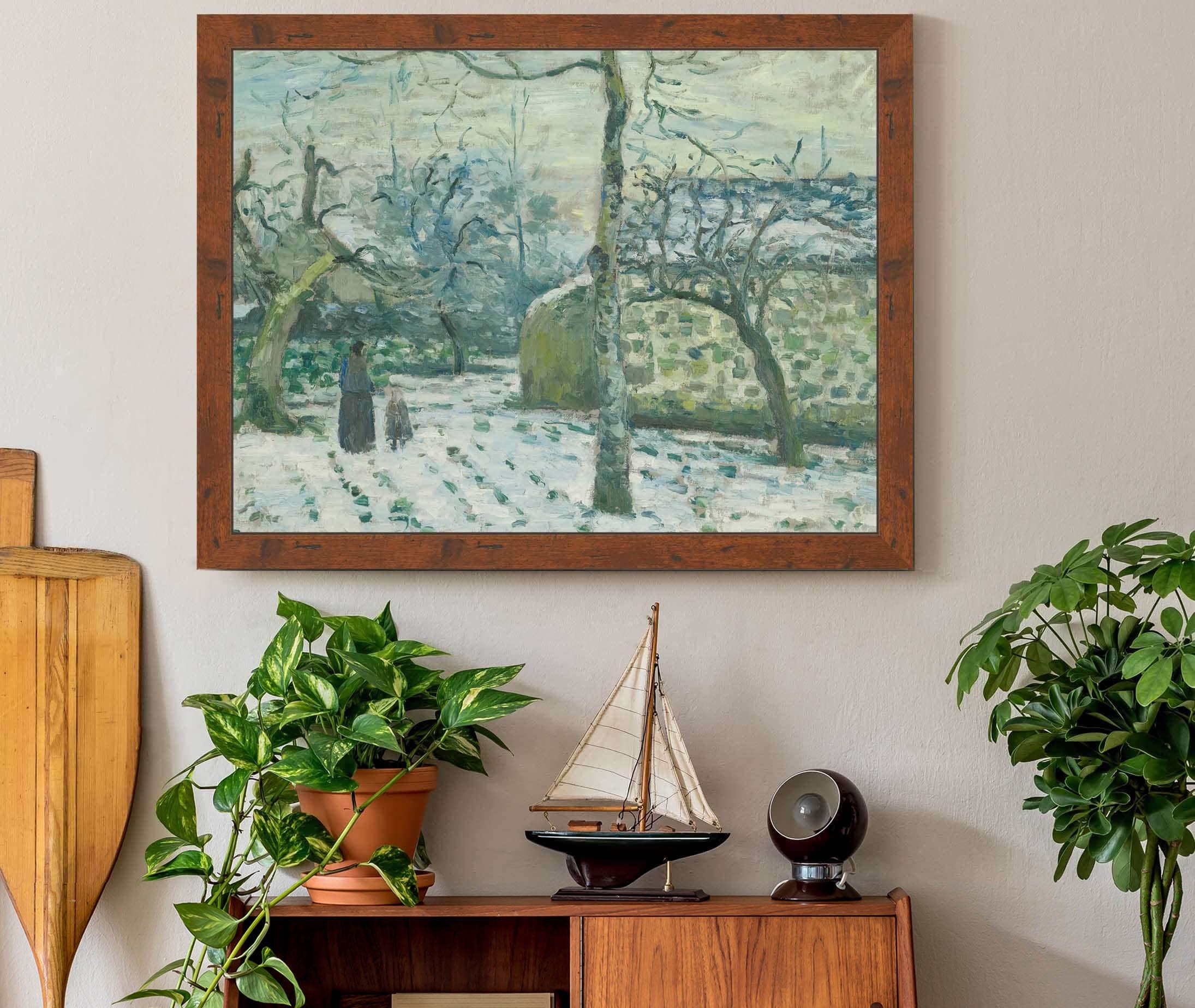 Effet De Neige A Montfoucault by Camille Pissarro