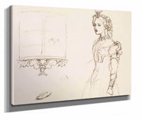 Effie Ruskin Wearing A Dress Decorated With Natural Ornament by Sir John Everett Millais